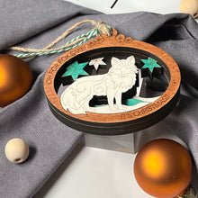 Load image into Gallery viewer, Oh, For Fox Sake, It's Christmas!" Handcrafted Wooden Ornament