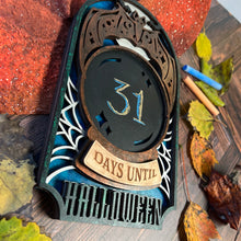 Load image into Gallery viewer, Handcrafted Halloween Countdown Chalkboard Sign