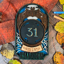 Load image into Gallery viewer, Handcrafted Halloween Countdown Chalkboard Sign