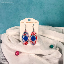 Load image into Gallery viewer, Geometric Oval Diamond Boho Style Earrings – Lightweight Acrylic