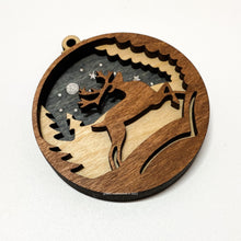 Load image into Gallery viewer, Deer Christmas ornament, hand made in USA