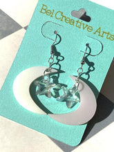 Load image into Gallery viewer, Moon and Star Dangling Drop Earrings - Bel Creative Arts