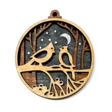 Load image into Gallery viewer, Cardinal bird Christmas ornament, hand made in USA