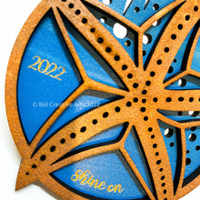 Load image into Gallery viewer, Sea star starfish wooden Christmas ornament, hand made in USA