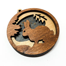 Load image into Gallery viewer, Rabbit Christmas ornament, hand made in USA
