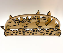 Load image into Gallery viewer, Santa's Christmas Village, wood Christmas scene, made in USA