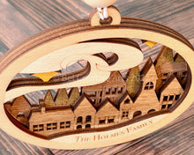 Load image into Gallery viewer, Winter Village 3D Wooden Christmas Ornament, hand made in USA
