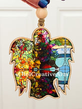 Load image into Gallery viewer, Angel with Love Heart Wooden Christmas Ornament