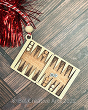 Load image into Gallery viewer, Backgammon Board Game Christmas Ornament