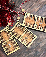 Load image into Gallery viewer, Backgammon Board Game Christmas Ornament