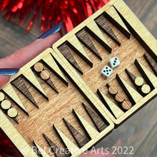 Load image into Gallery viewer, Backgammon Board Game Christmas Ornament