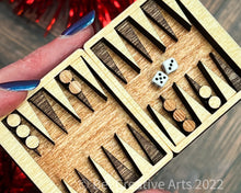 Load image into Gallery viewer, Backgammon Board Game Christmas Ornament