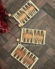 Load image into Gallery viewer, Backgammon Board Game Christmas Ornament