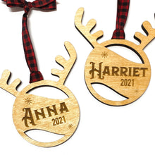 Load image into Gallery viewer, Personalized 2021 Christmas ornament, hand made in USA