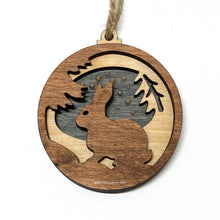 Load image into Gallery viewer, Rabbit Christmas ornament, hand made in USA
