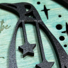 Load image into Gallery viewer, Penguin Christmas wooden ornament, with quote, made in America