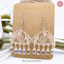 Load image into Gallery viewer, Rainy Day Cloud Dangling Drop Earrings - Bel Creative Arts