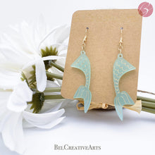 Load image into Gallery viewer, Mermaid's Tail Dangle Drop Earrings - Bel Creative Arts