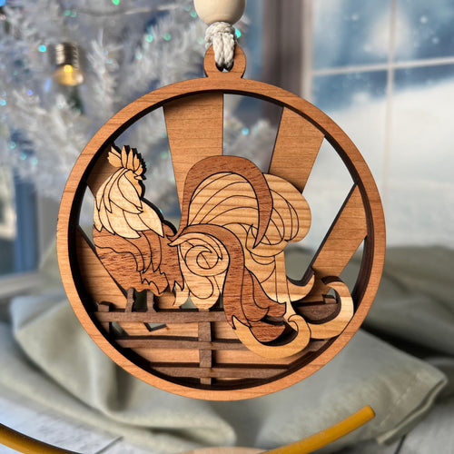Three-layered Christmas ornament, approximately 4