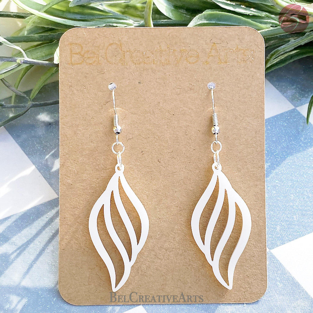 Conch Shell Shimmery Dangling Drop Earrings - Bel Creative Arts
