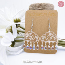 Load image into Gallery viewer, Rainy Day Cloud Dangling Drop Earrings - Bel Creative Arts
