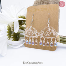 Load image into Gallery viewer, Rainy Day Cloud Dangling Drop Earrings - Bel Creative Arts
