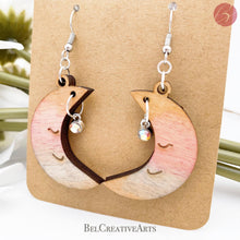 Load image into Gallery viewer, Sleepy Moon Dangling Drop Earrings - Bel Creative Arts
